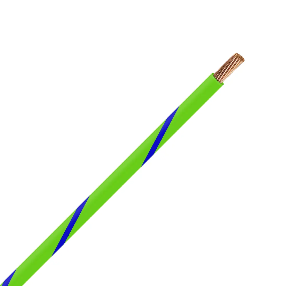TXL 18 LIGHT GREEN/BLUE STRIPED WIRE